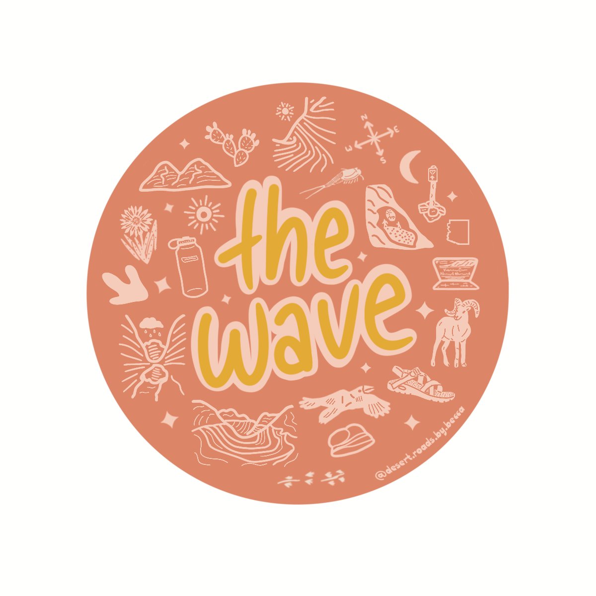The Wave Circle Sticker
