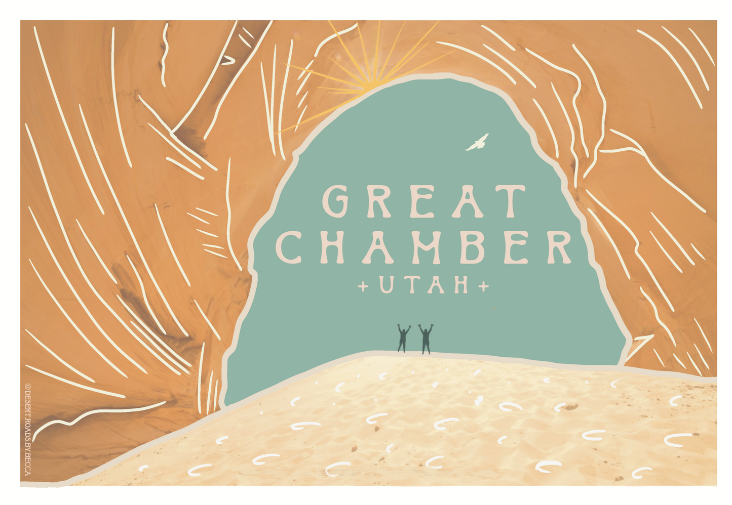 Great Chamber, Utah Sticker - Turquoise Sky Collection