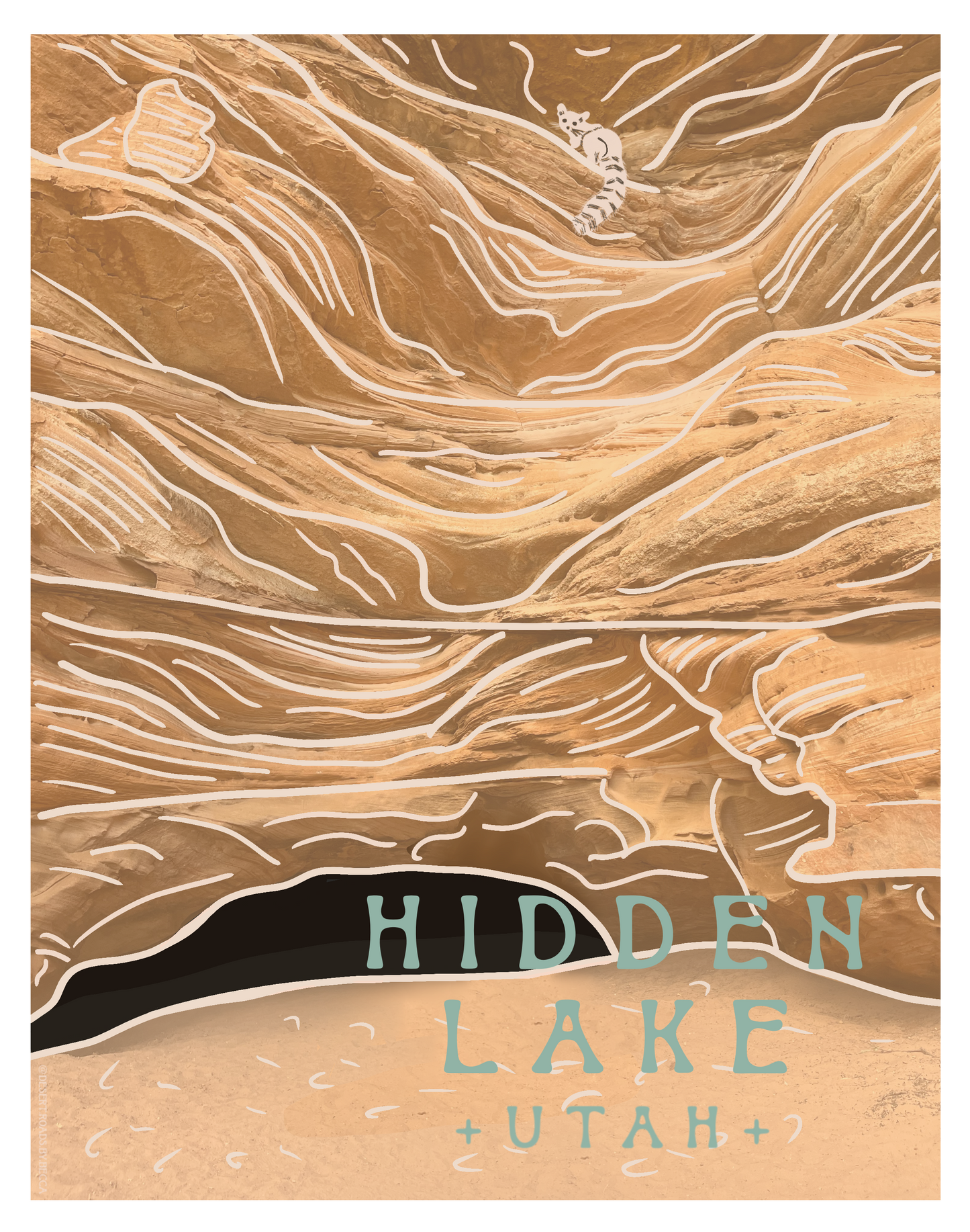 Hidden Lake, Kanab, Utah Magnet - Turquoise Sky Collection