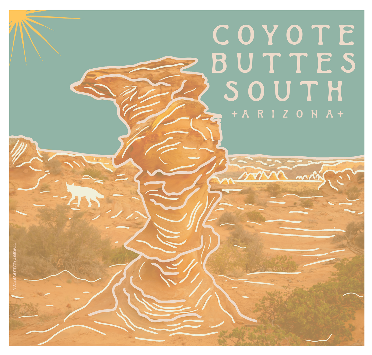 Coyote Buttes South, Vermilion Cliffs National Monument, Arizona Magnet - Turquoise Sky Collection