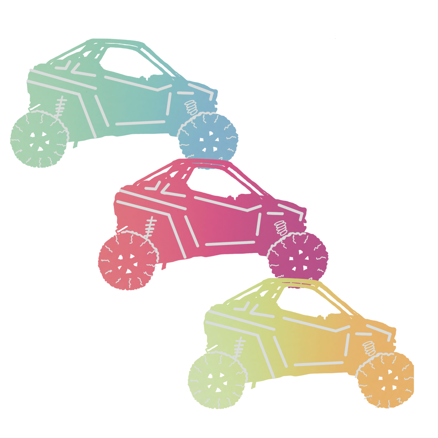 ATV/SXS/OHV/RZR Clear-back Vinyl Sticker