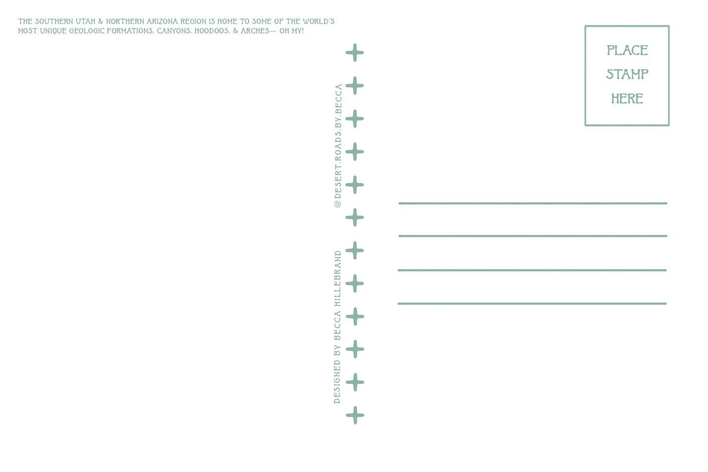 Southern Utah - Northern Arizona Postcard - Turquoise Sky Collection