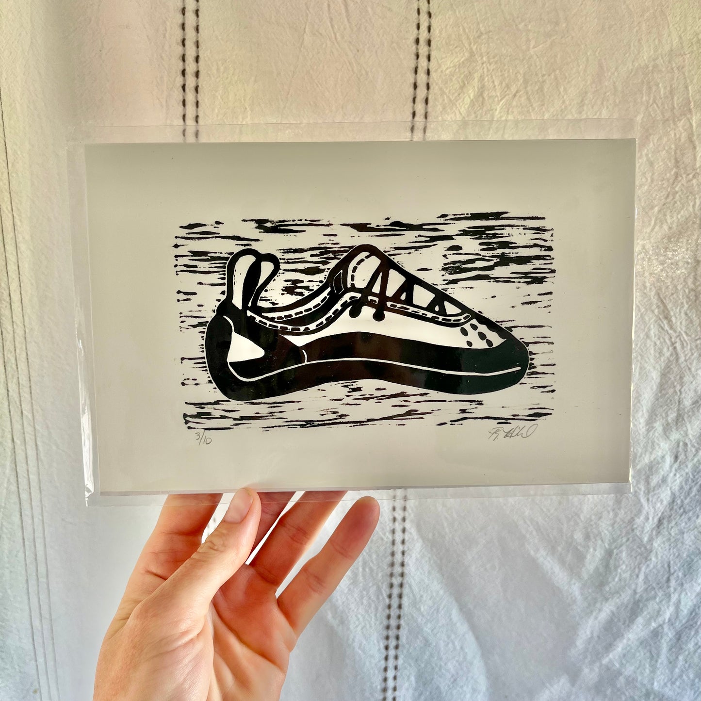Handprinted Rock Climbing Print Set - ALL 3 Climbing Prints