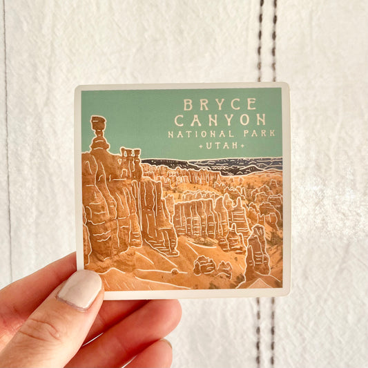 Bryce Canyon National Park, Utah Vinyl Sticker - Turquoise Sky Collection