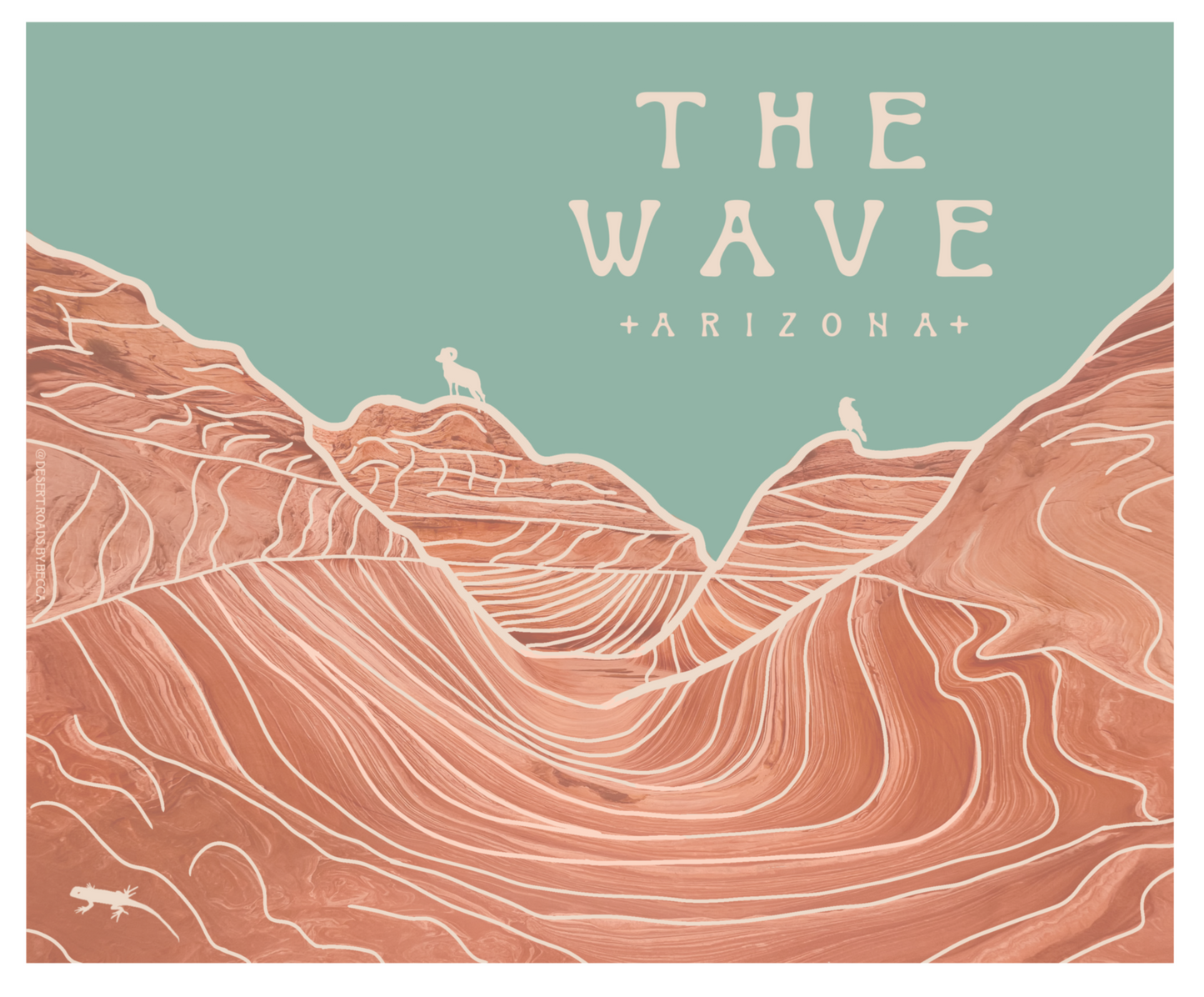 The Wave, Arizona Magnet - Turquoise Sky Collection