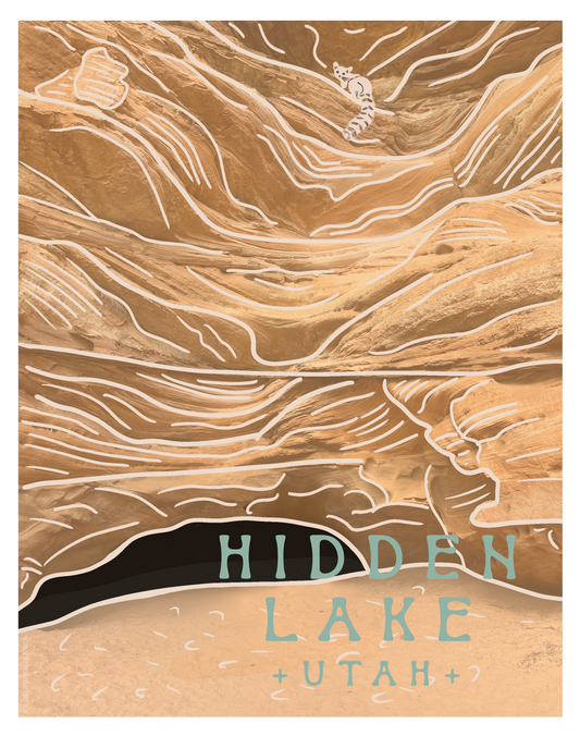 Hidden Lake, Utah Magnet - Turquoise Sky Collection