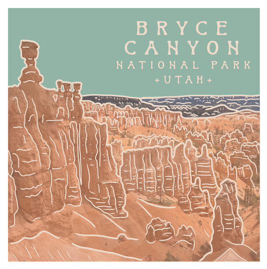 Bryce Canyon National Park, Utah Sticker - Turquoise Sky Collection