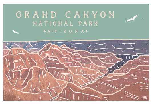 Grand Canyon National Park, Arizona Sticker - Turquoise Sky Collection