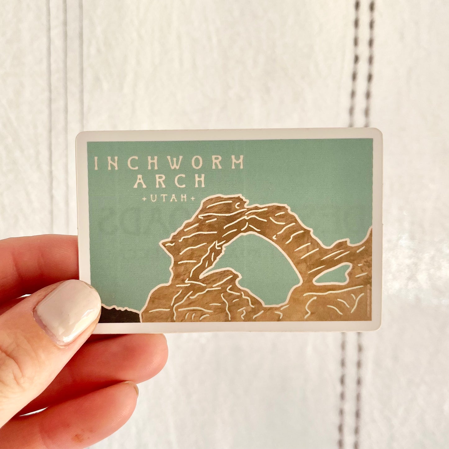 Inchworm Arch, Kanab, Utah Vinyl Sticker - Turquoise Sky Collection