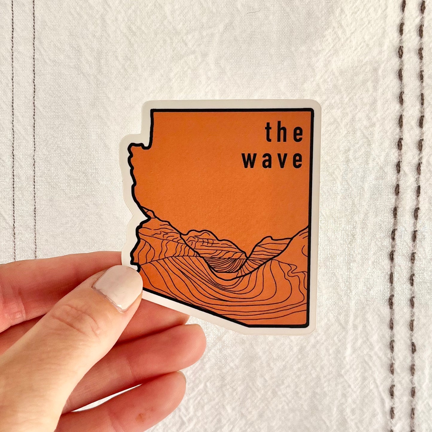 The Wave, Coyote Buttes North/Vermilion Cliffs National Monument - Arizona State Collection - Vinyl Sticker