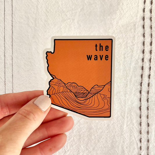 The Wave, Coyote Buttes North/Vermilion Cliffs National Monument - Arizona State Collection - Vinyl Sticker